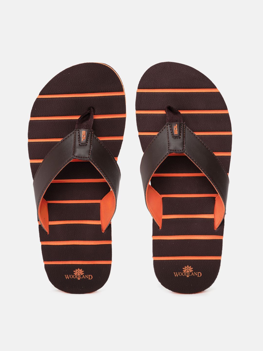 Woodland Men Striped Thong Flip-Flops