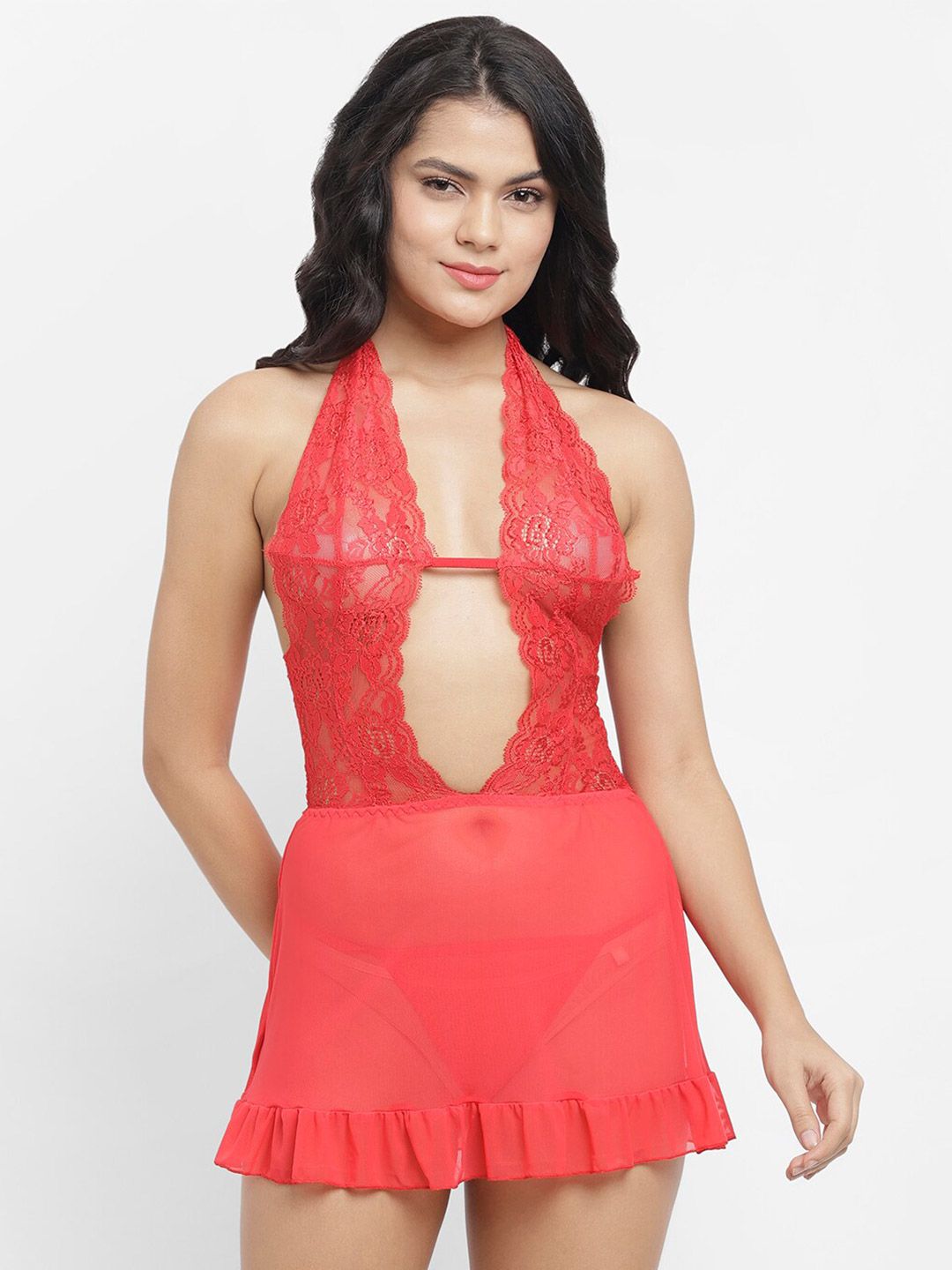N-Gal Women Halter Neck Baby Doll