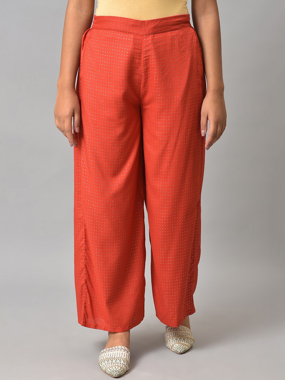 W Regular Fit Woven Palalzzos
