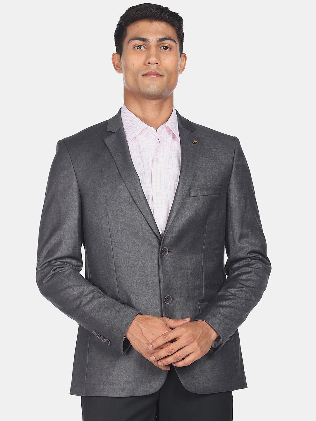 AD By Arvind Men Single-Breasted Heathered Tailored Fit Blazer