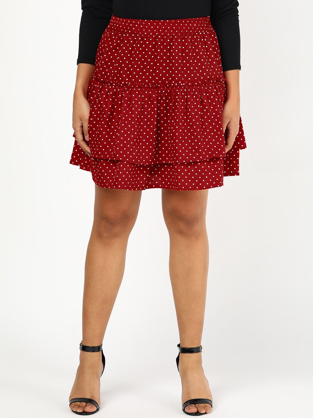 VAHSON Printed A-line Mini Skirts