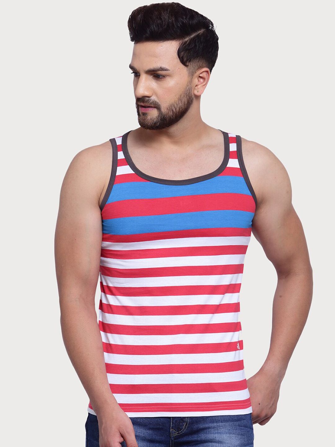 Zoiro Men Striped Cotton Tank Vests