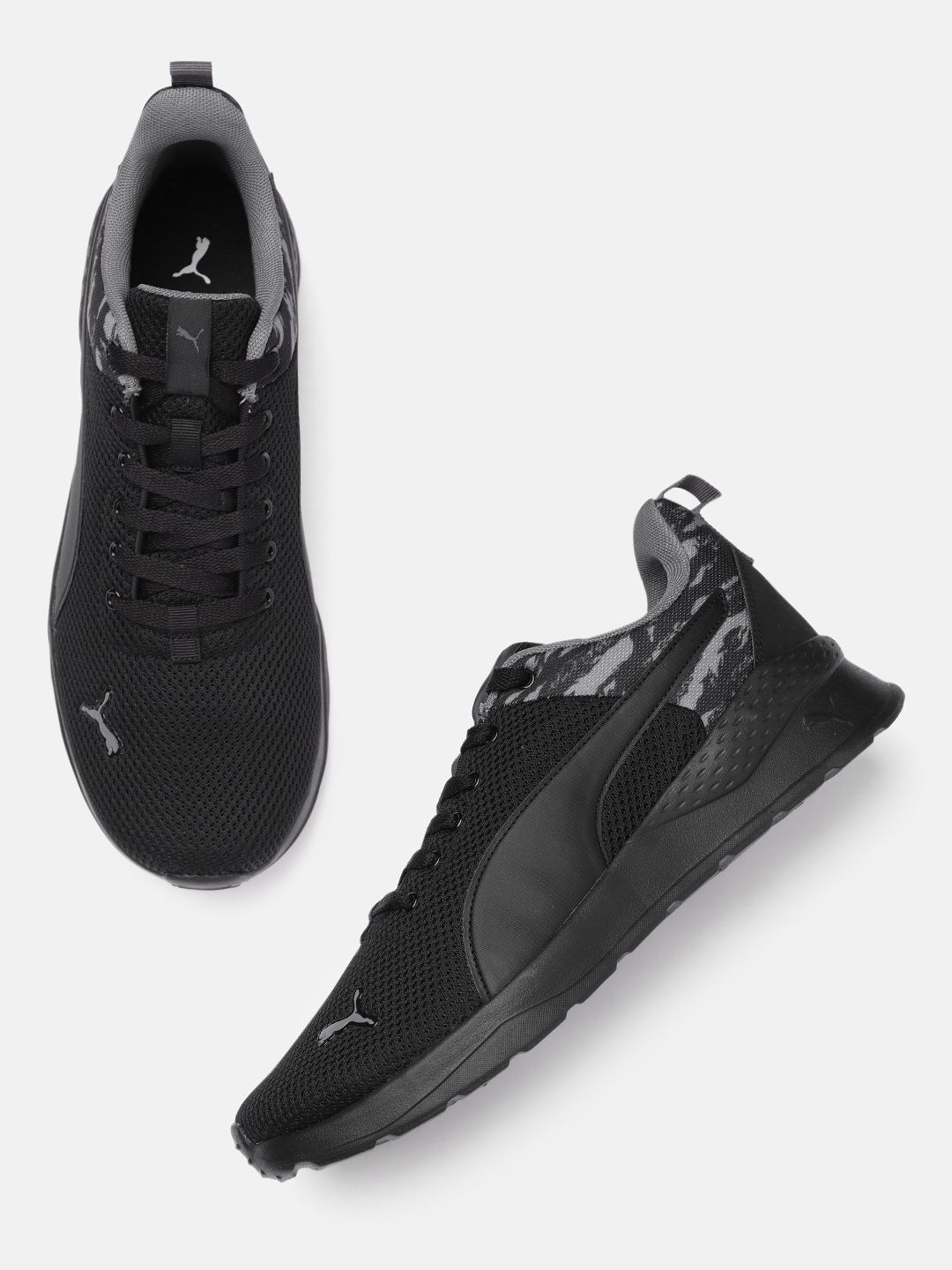 Puma Men Solid Anzarun Camo Regular Sneakers With Minimal Print Detail