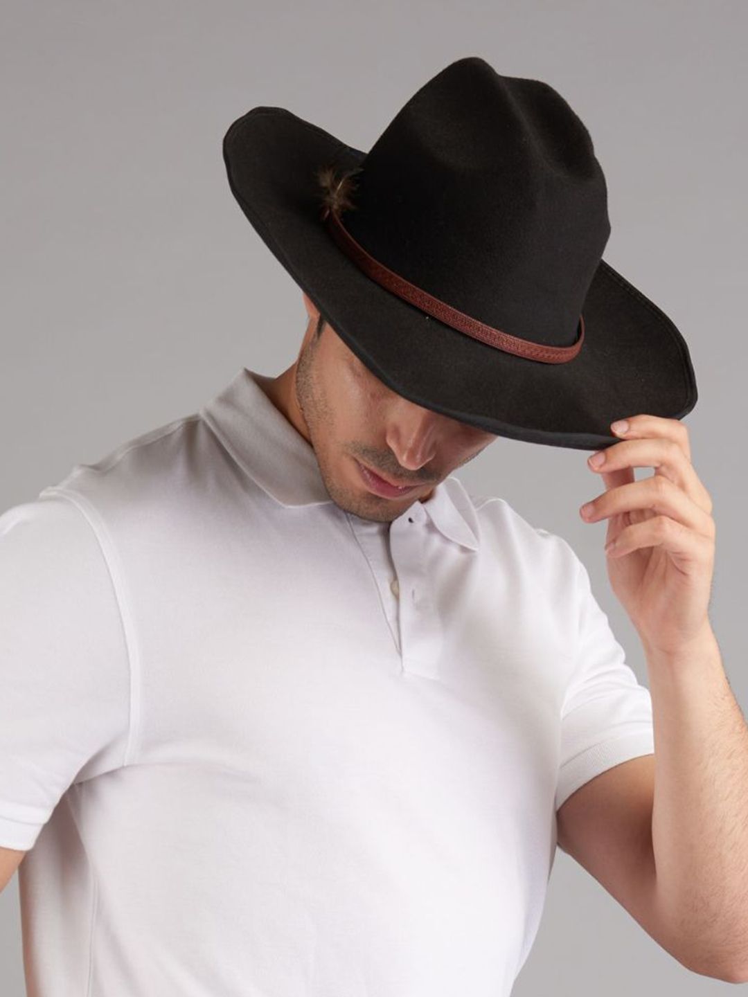 Buy The Tie Hub Men Cowboy Fedora Hat -  - Accessories for Men