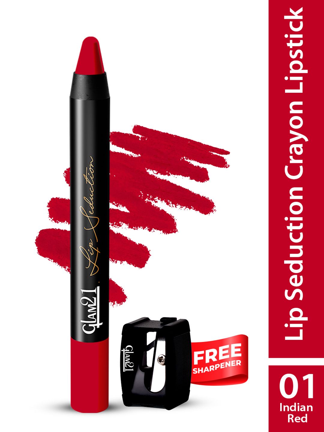GLAM21 Lip Seduction Non-Transfer Creamy Matte Lipstick 3.6g - Indian Red 01