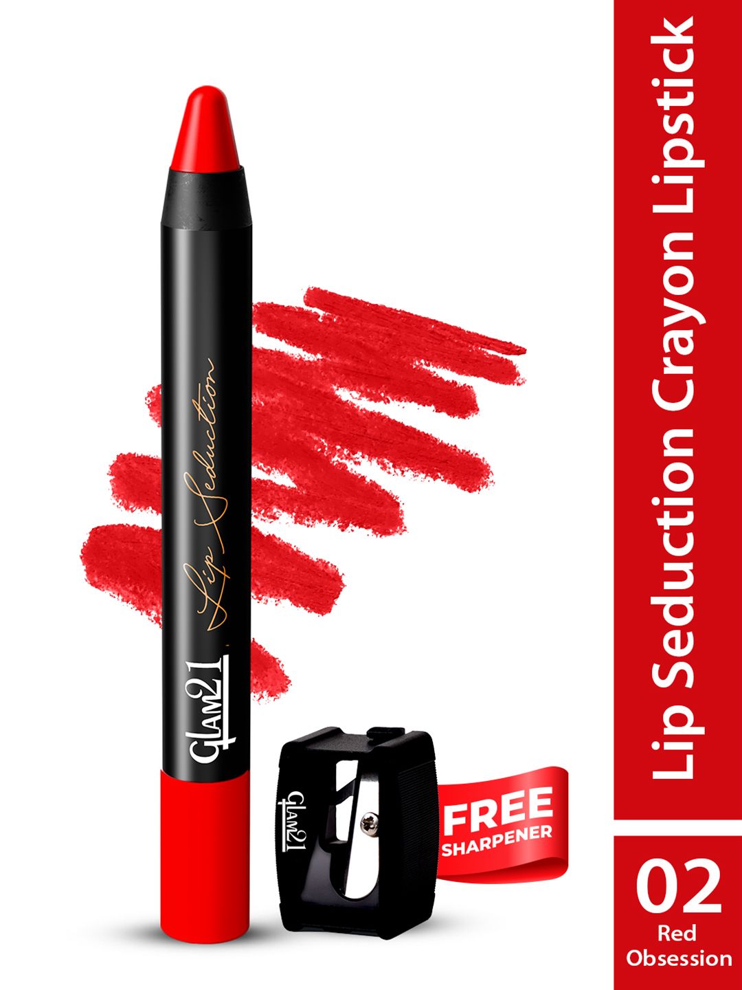 Buy GLAM21 Lip Seduction Non Transfer Creamy Matte Lipstick 3.6g   Red Obsession 02 -  - Personal Care for Women