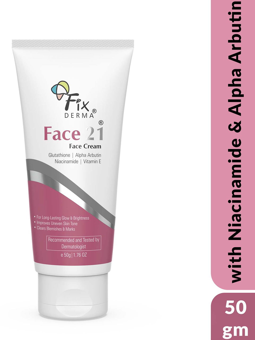 FIXDERMA 2% Niacinamide & Glutathione Face 21 Face Cream Reduce Wrinkles & Fine Lines-50g