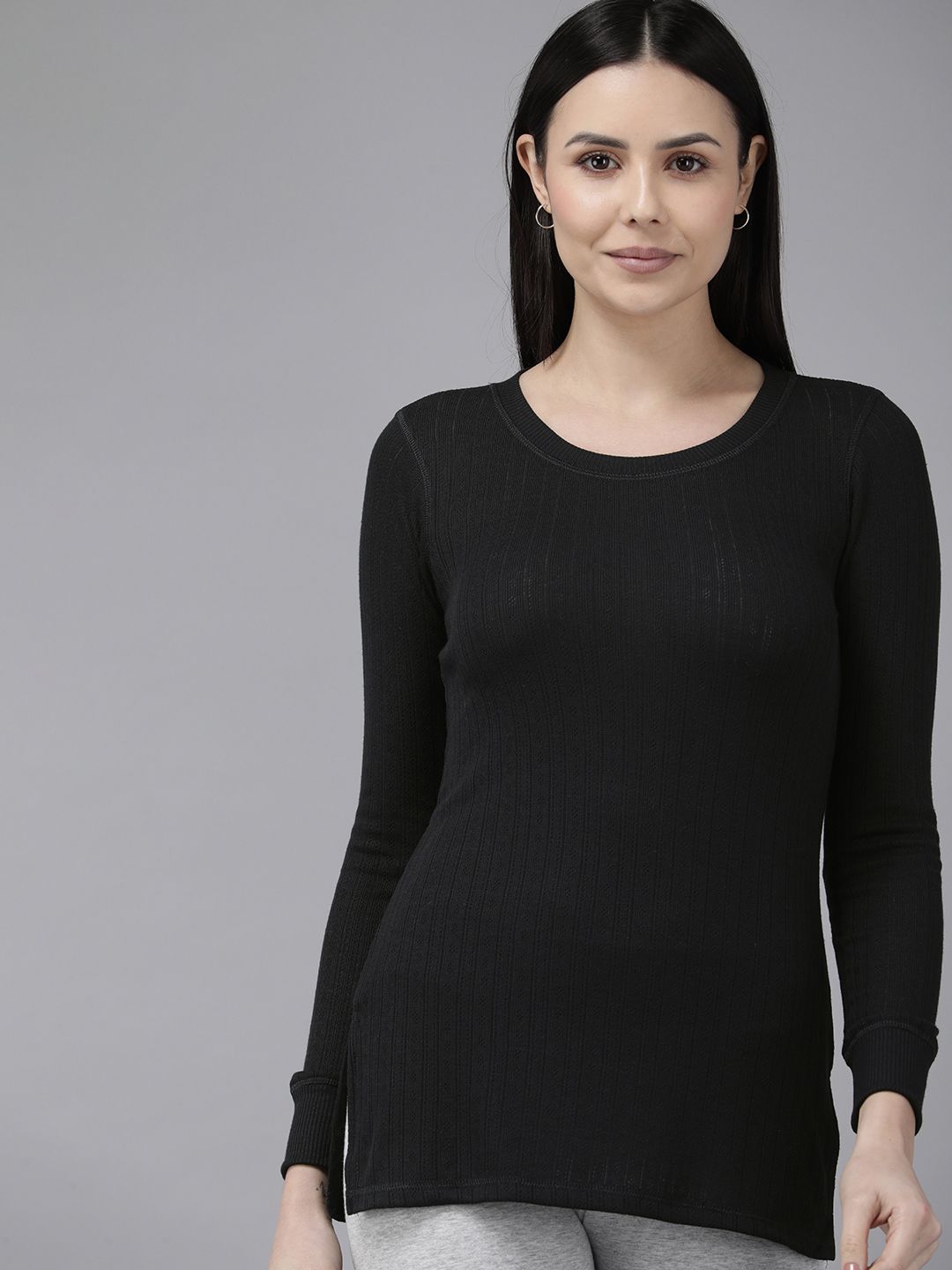 Buy Van Heusen Women Anti Bacterial Round Neck Thermal T Shirt -  - Apparel for Women