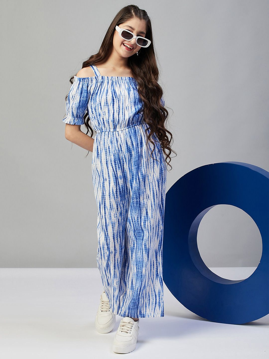 Girls Printed Basic Jumpsuit