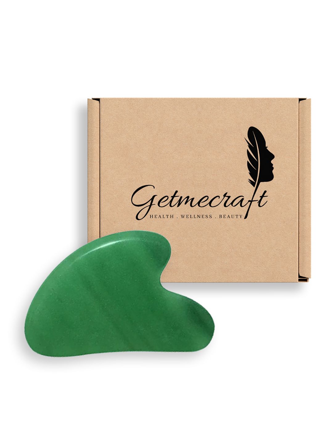 Getmecraft Jade Gua Sha Stone Face Massager - Green
