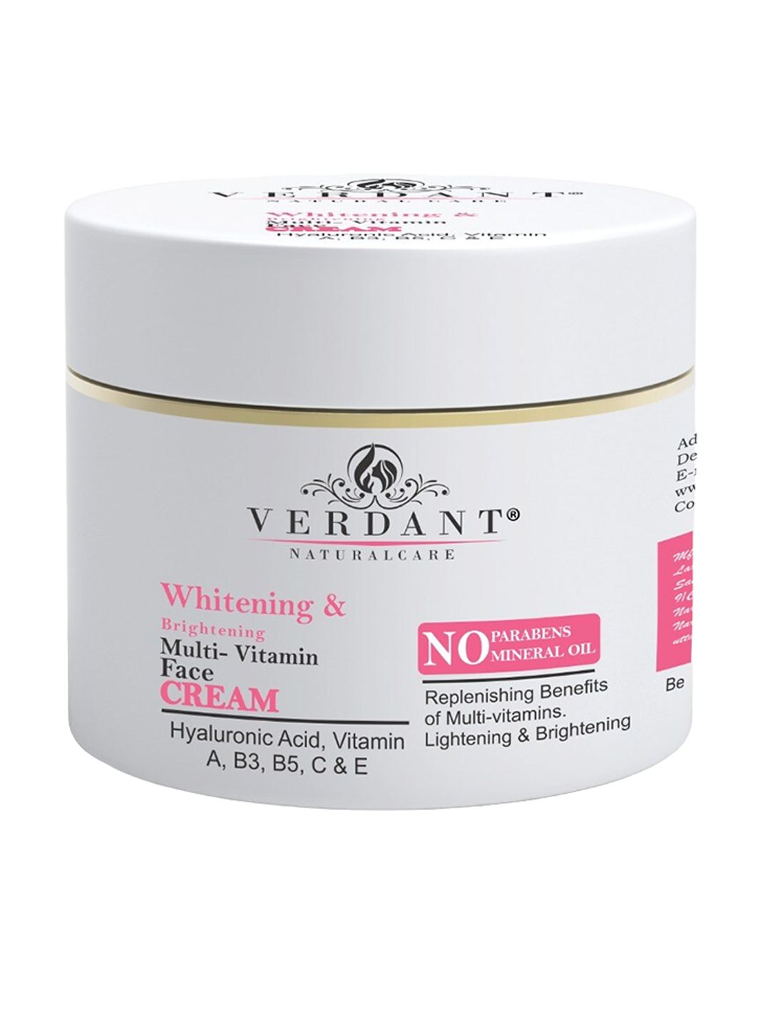 Verdant Natural Care Whitening & Brightening Multi-Vitamin Face Massage Cream - 100 ml