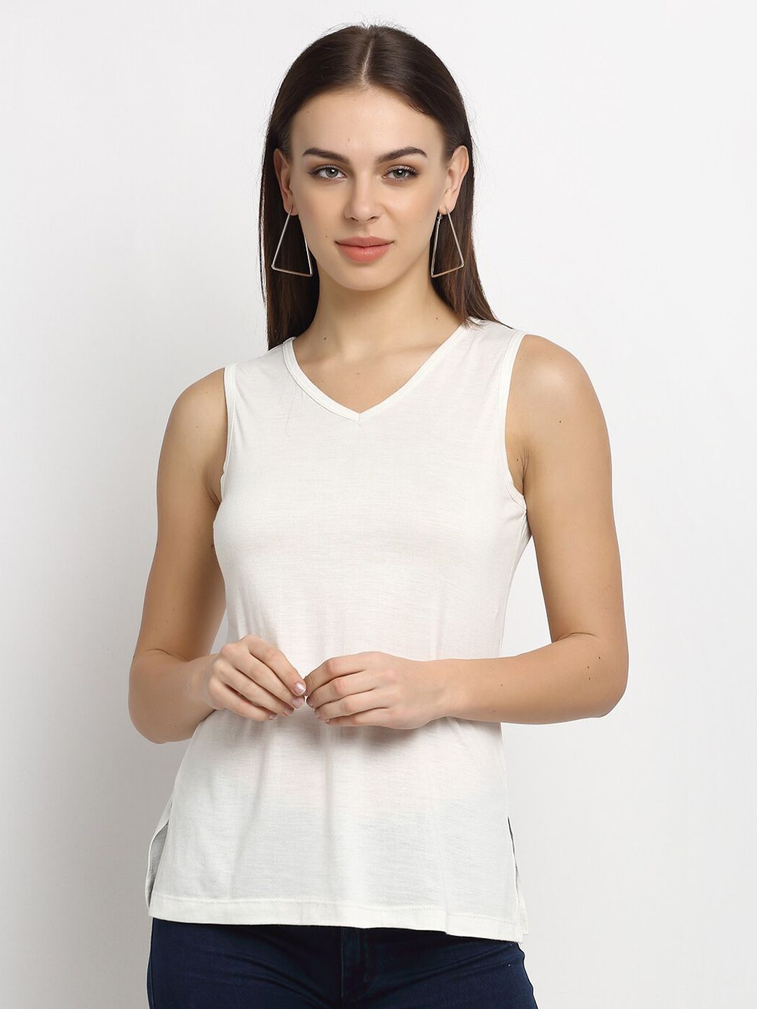 Rute Women Sleeveless Cotton T-shirt