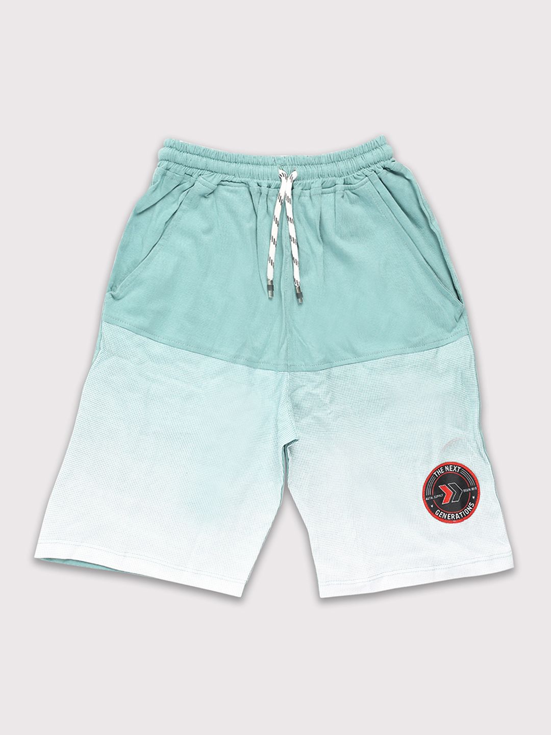 Nottie Planet Boys Ombre Printed Mid Rise Pure Cotton Shorts