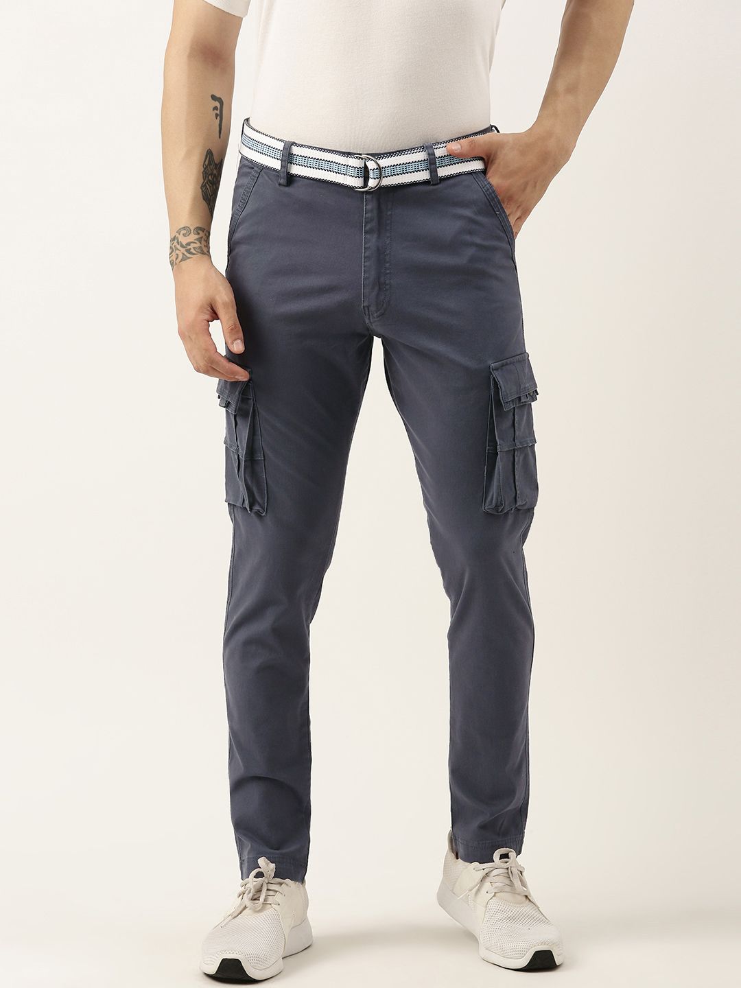 Sports52 wear Men Pure Cotton Tailored Cargos