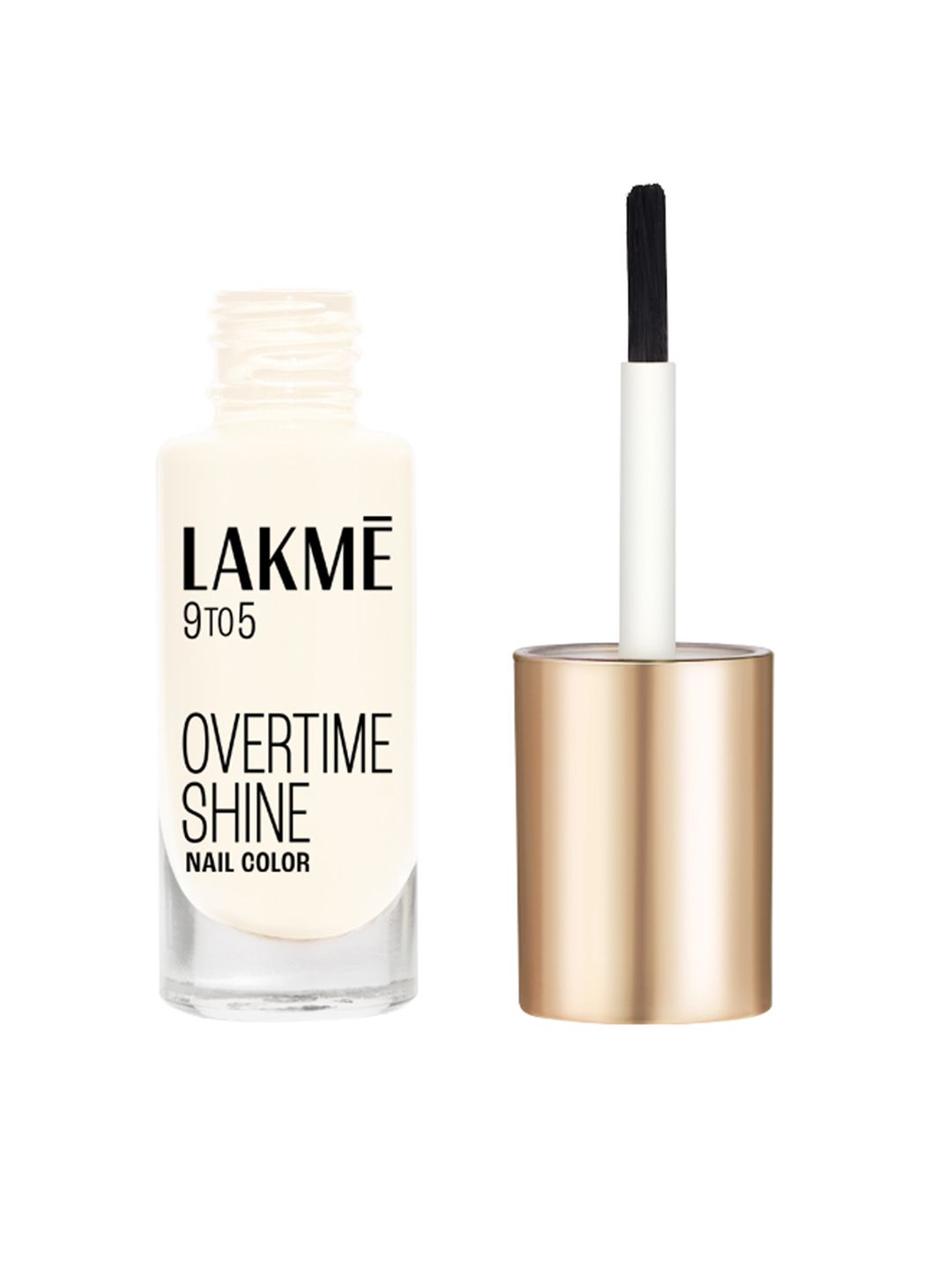 Lakme 9to5 Overtime Shine Glossy Long Lasting & Quick Dry Nail Color 6ml - Marble White