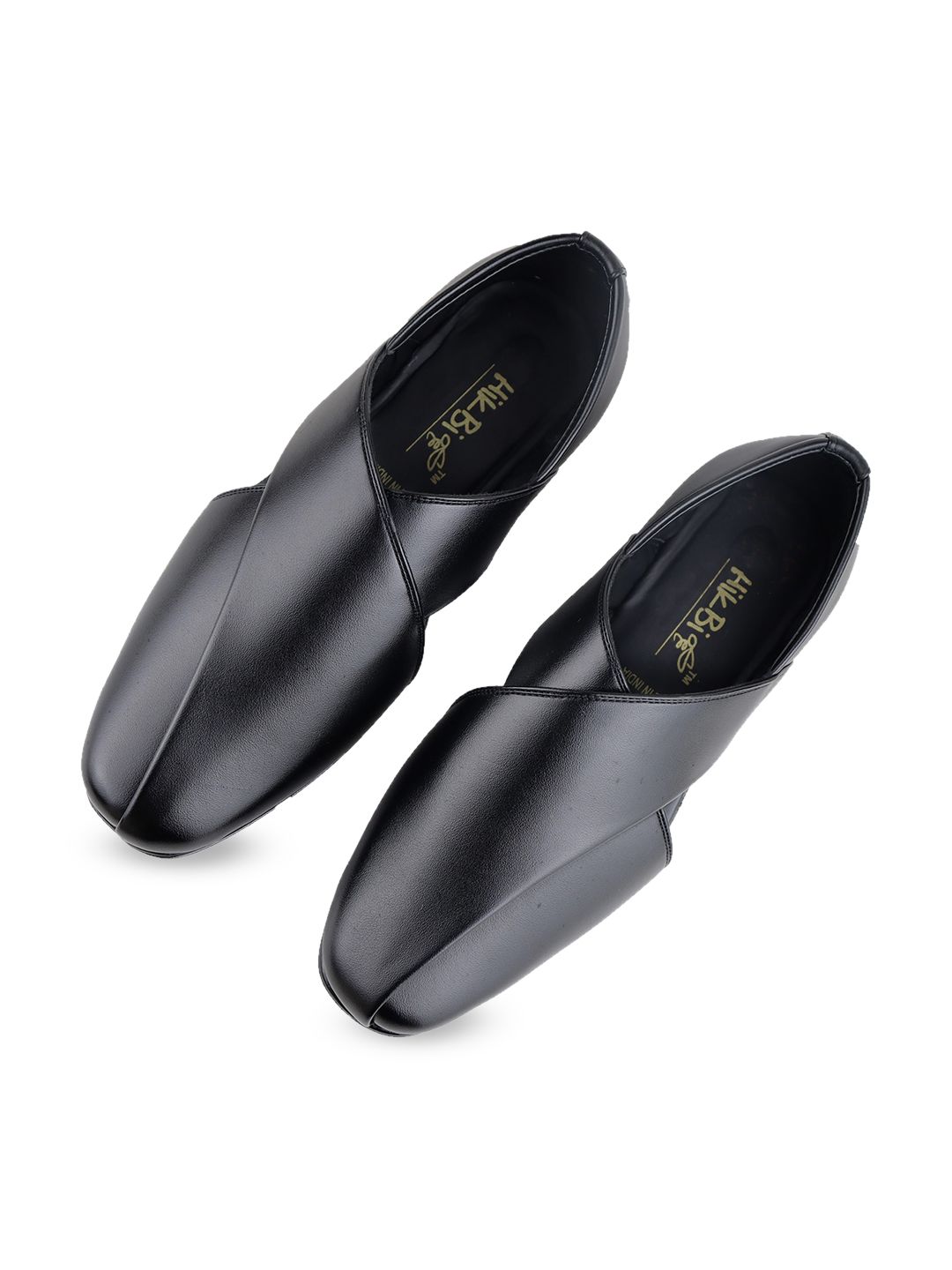 HikBi Men Leather Lightweight Slip-On Mojaris
