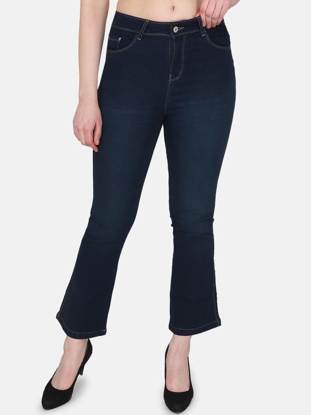 Steele Women Comfort Slim Fit Mid-Rise Stretchable Pure Cotton Jeans