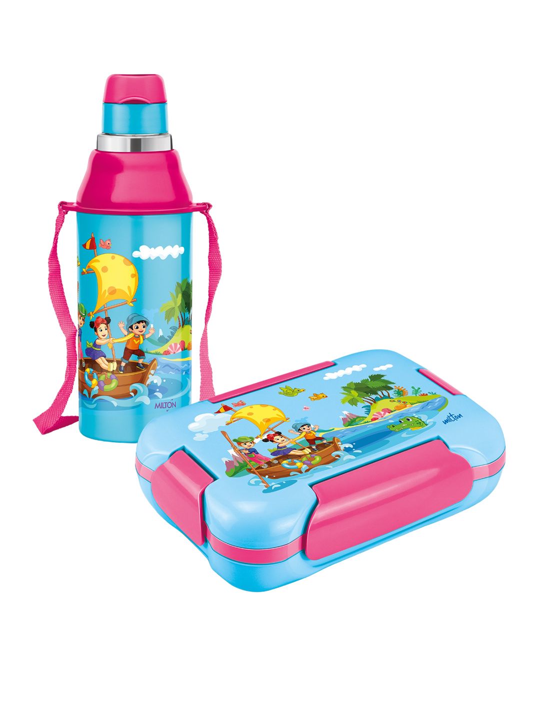 Buy Milton Explorer Gift Set Kool Sea Green Steelight Bottle 404 Ml & Meal Lunch Box 600 Ml -  - Home for Unisex