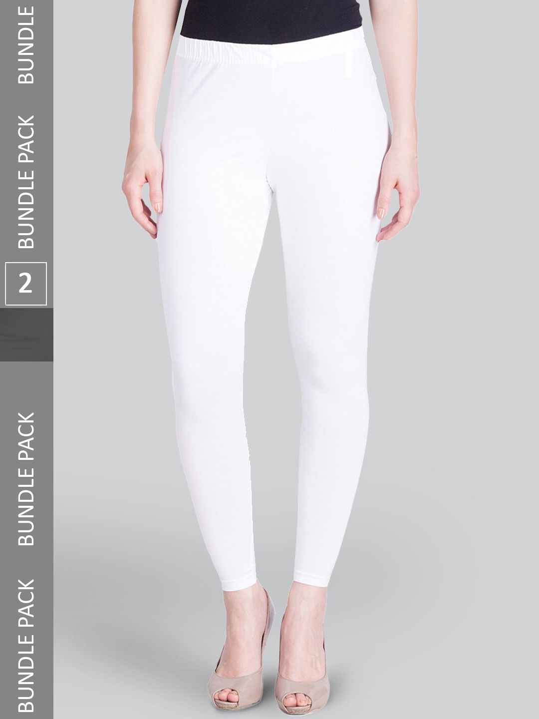 LYRA Premium Pack Of 2 Sculpting Seams Mid Rise Cotton Ankle-Length Leggings