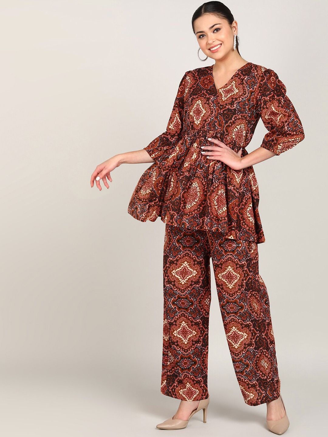 VAHSON Printed Pure Cotton Co-Ords Set