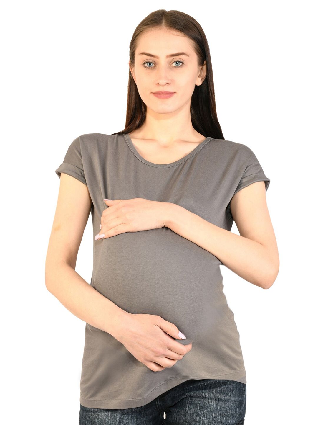 SillyBoom Extended Sleeves Maternity Cotton T-shirt