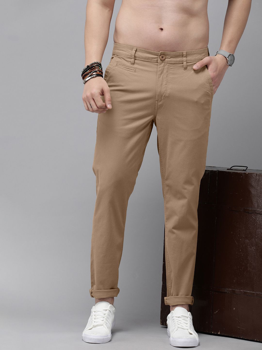 Roadster Men Tapered Fit Trousers