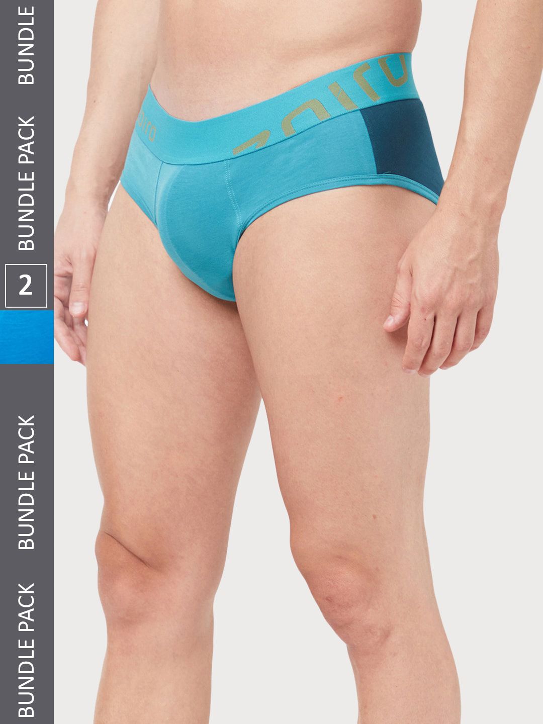 Buy Zoiro Men Pack Of 2 Branded Elastic Basic Briefs -  - Apparel for Men