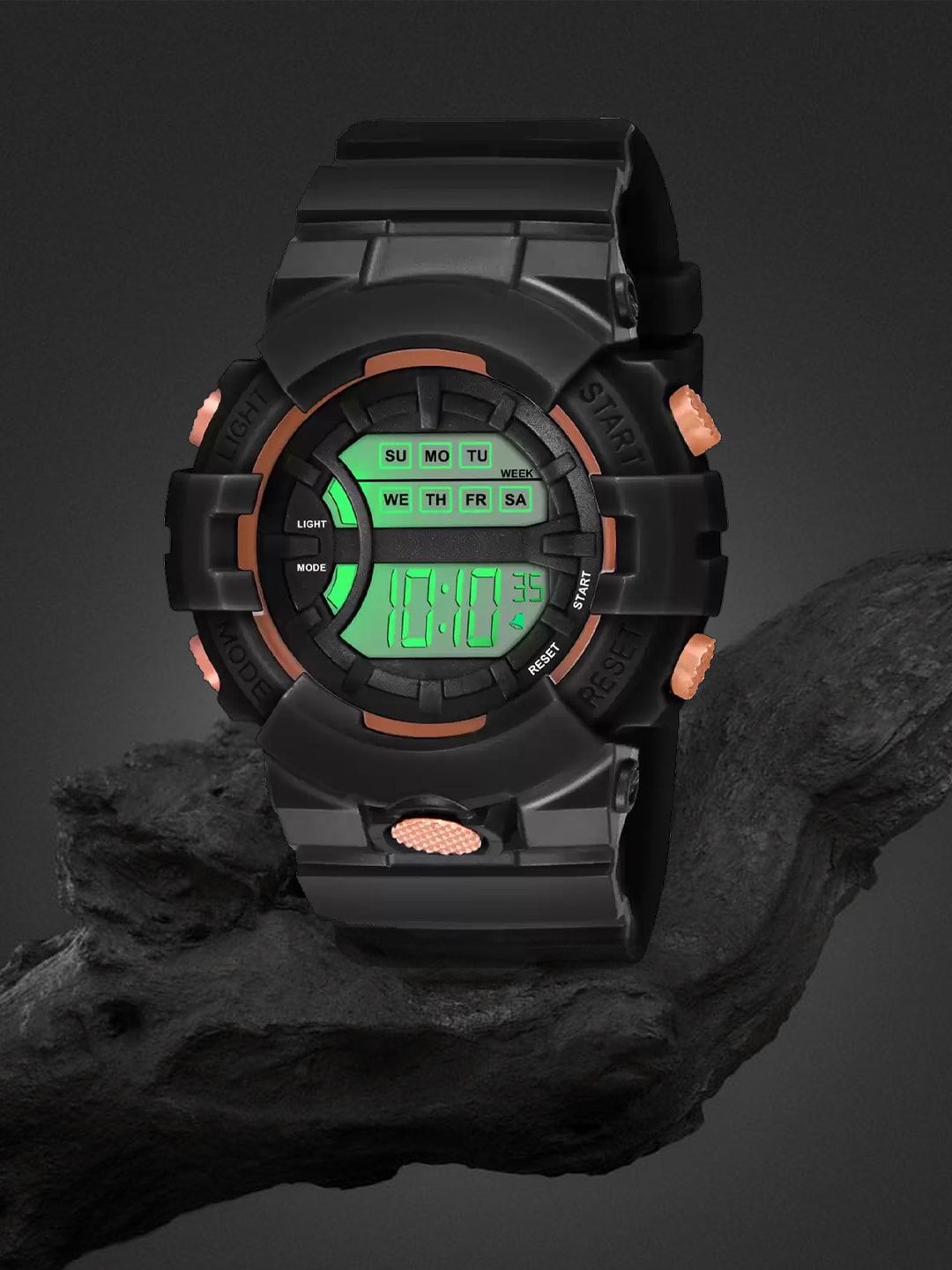 Shocknshop Kids LED Backlight Digital Multi Function Watch WCH325 Black