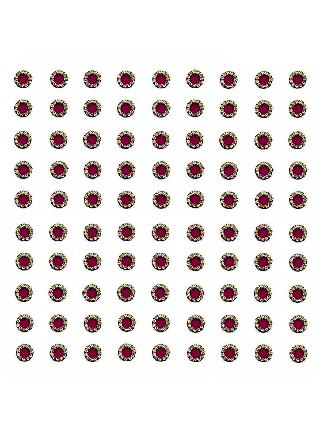 VAMA Women Maroon Stone Sindoor Bindis Sticker