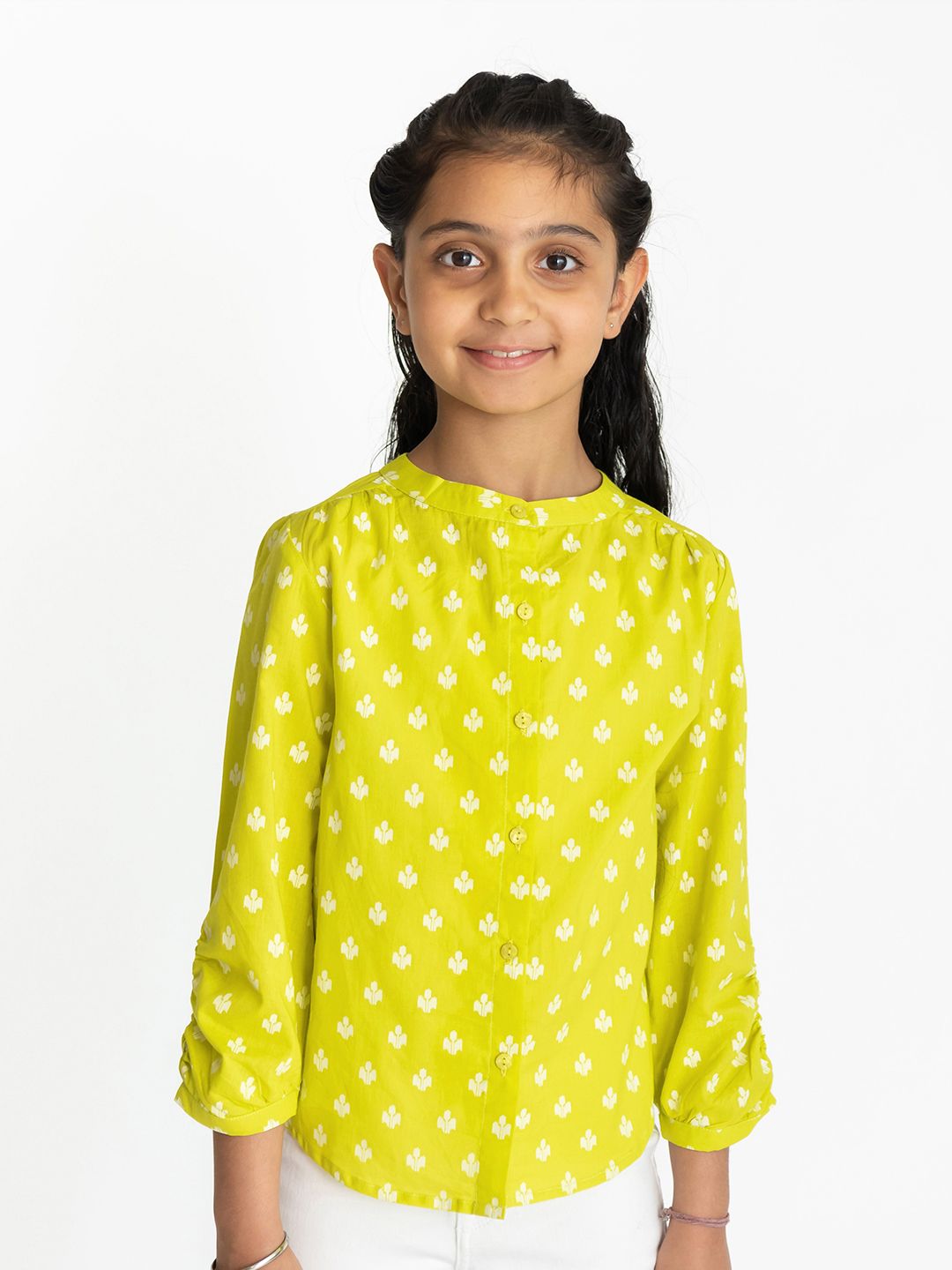 Campana Polka Dot Print Cotton Top