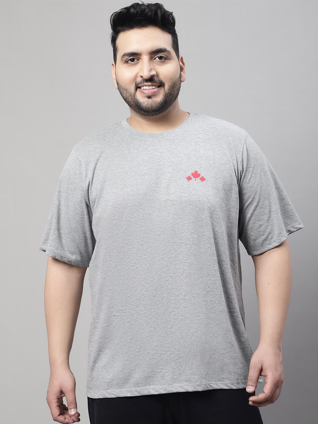 Rute Plus Size Round Neck Cotton T-shirt