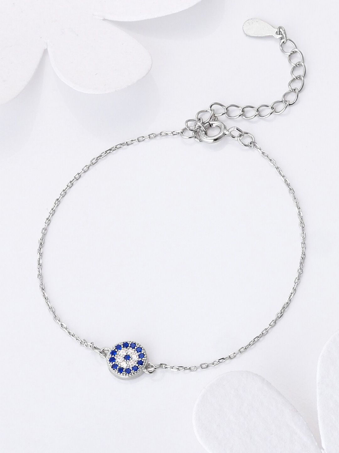 Buy GIVA Women Blue 925 Sterling Silver Link Evil Eye Bracelet -  - Accessories for Women