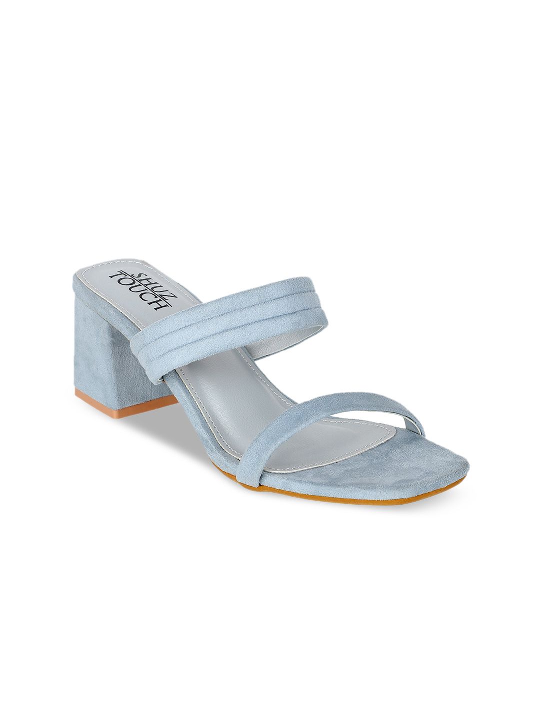 SHUZ TOUCH Open Toe Block Heels