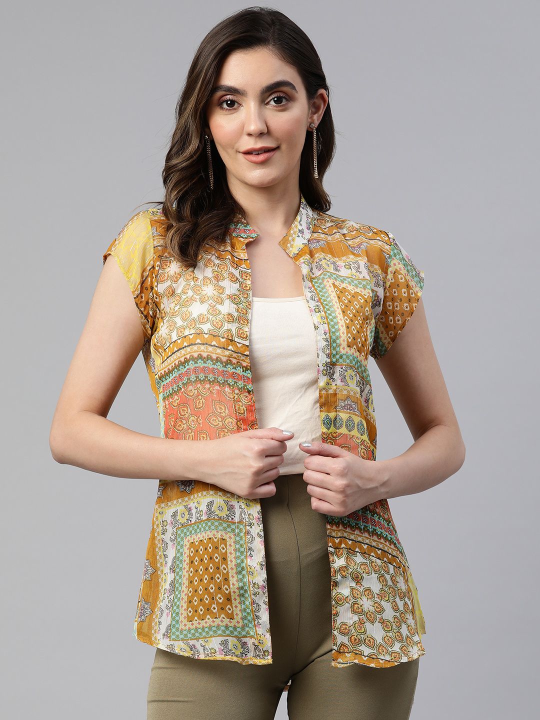 Cottinfab Printed Ethnic Shrug
