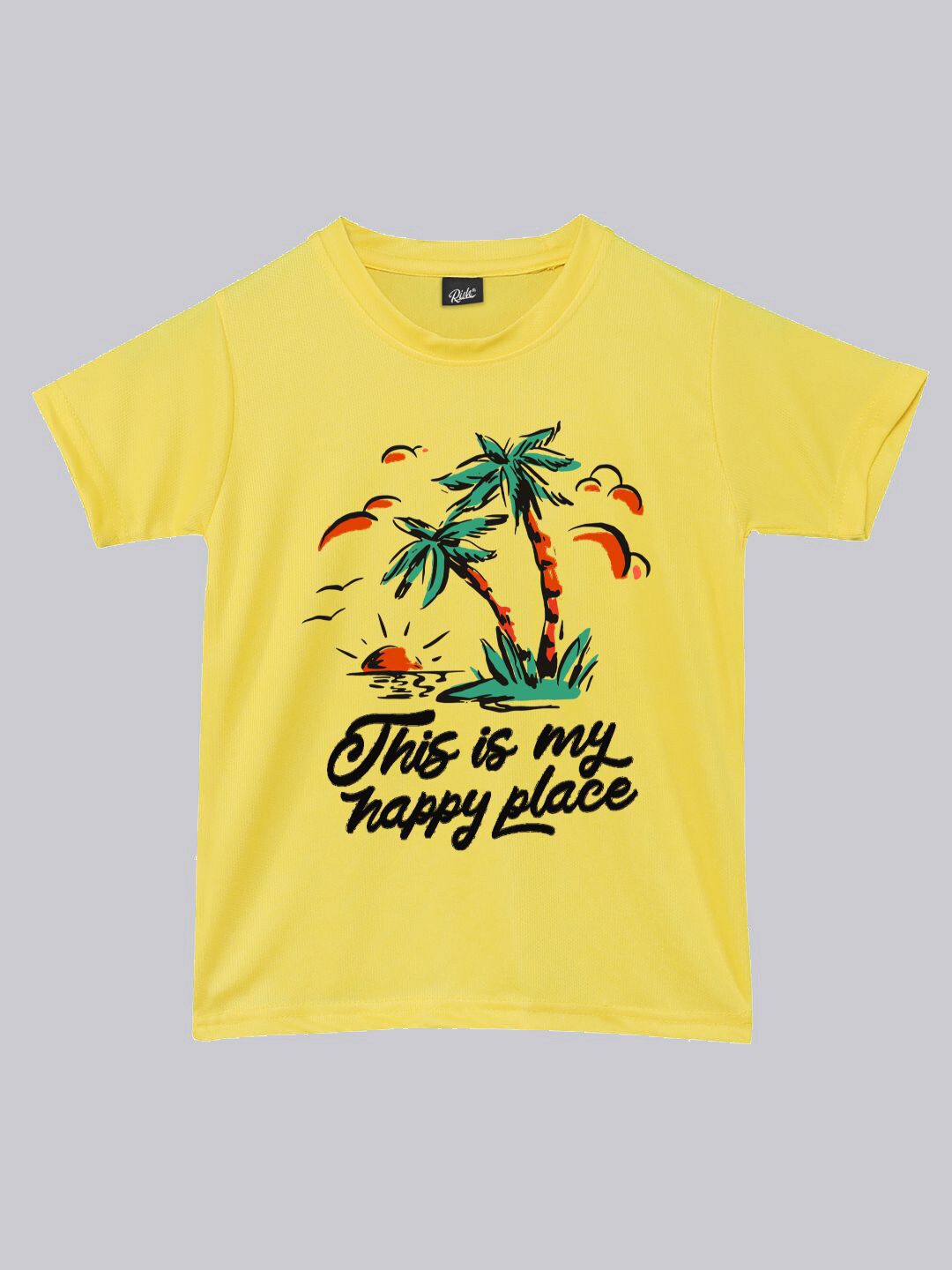 RISH Boys Floral Printed Tropical Dry Fit T-shirt