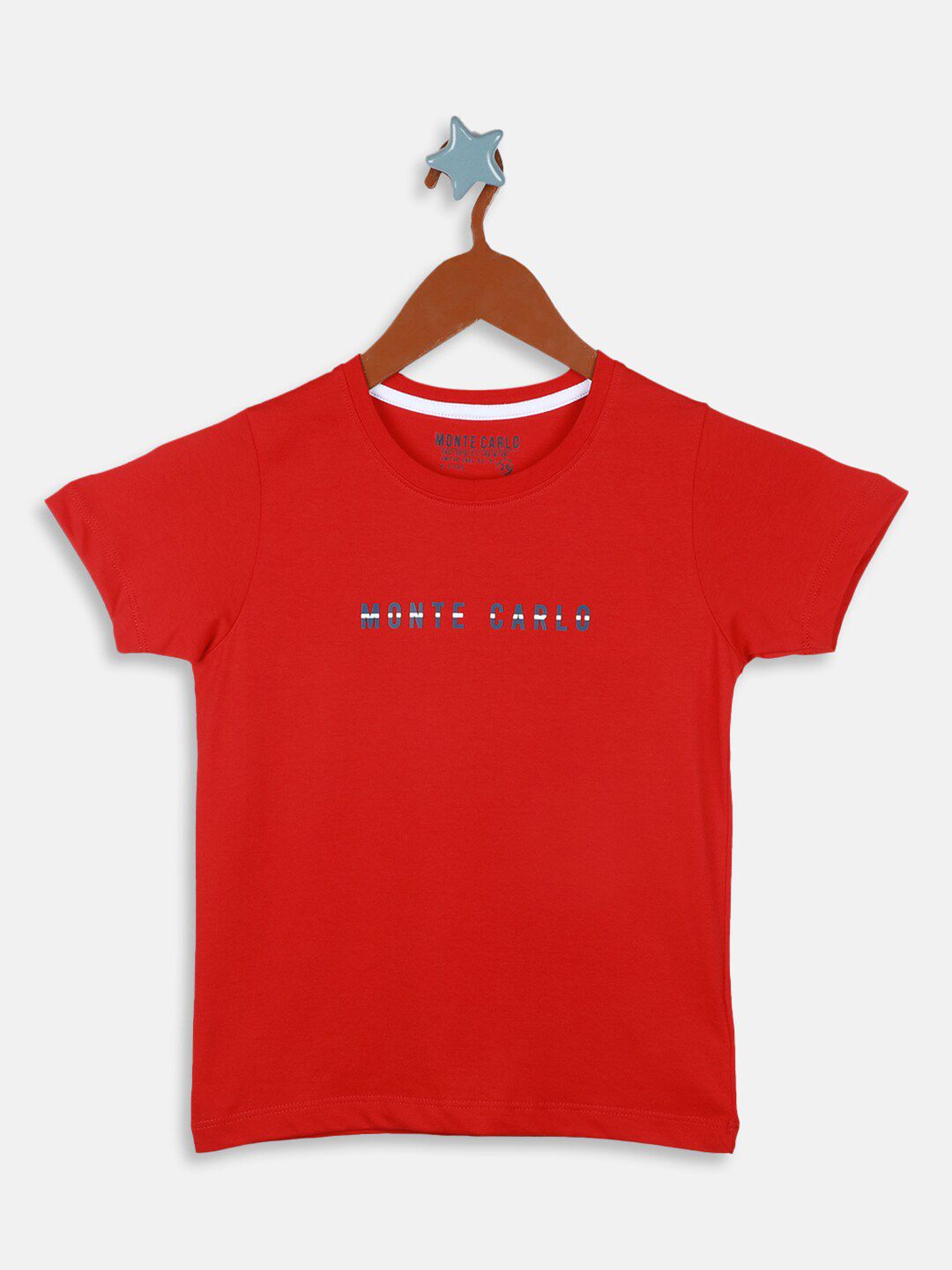 Monte Carlo Boys Round Neck Short Sleeves Pure Cotton T-shirt