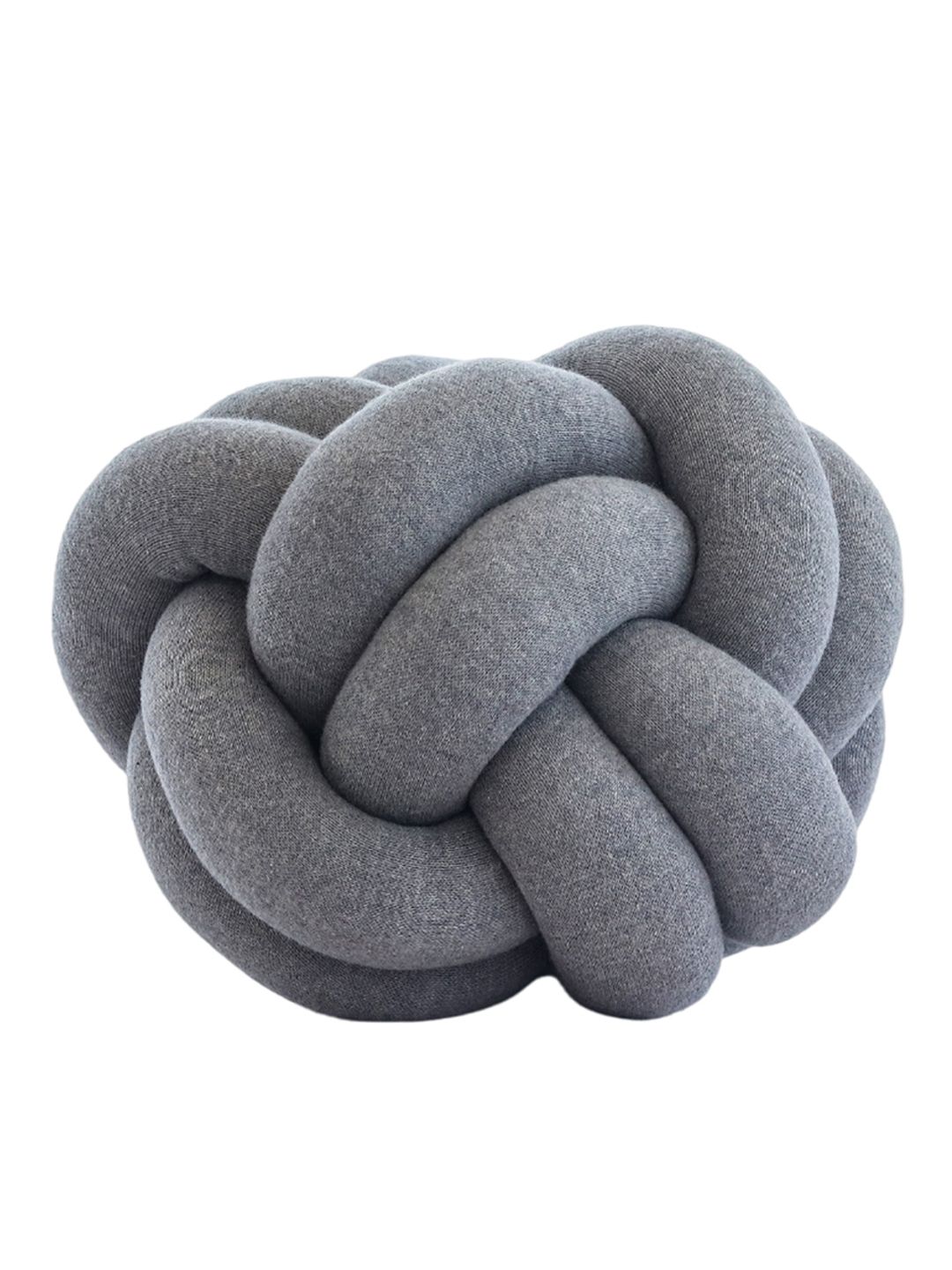 Pluchi Handmade Grey Solid Cotton Medium Fibre Therapedic Pillow-30 x 30 cm