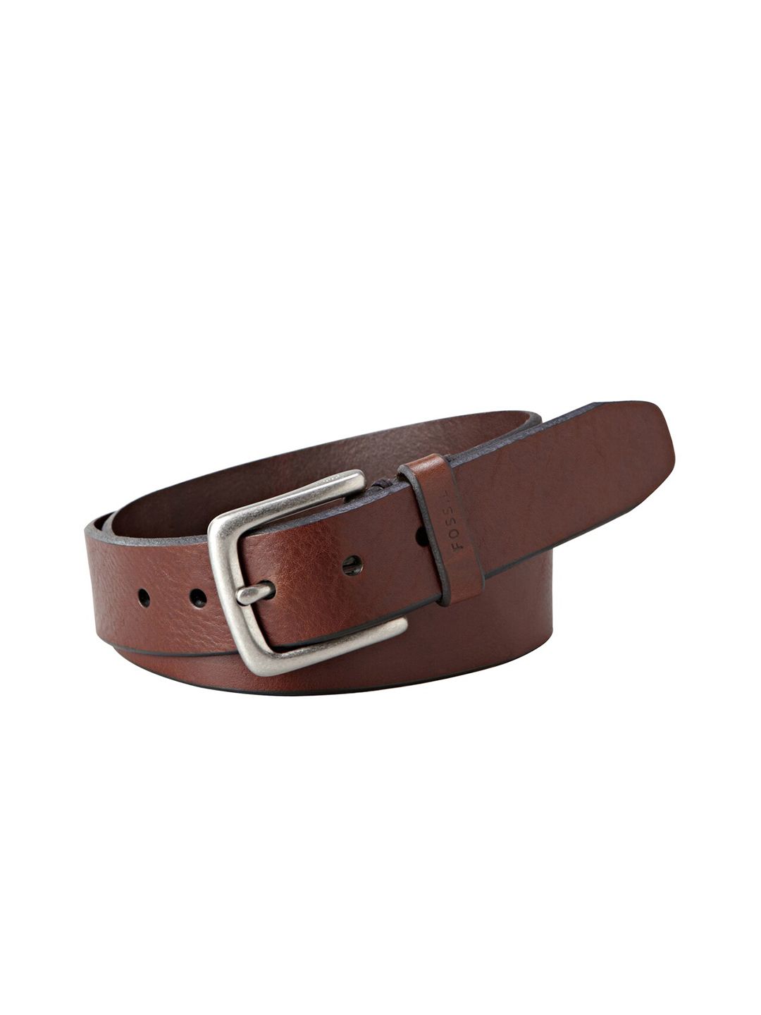 Fossil Men Leather Tang Slim Belt