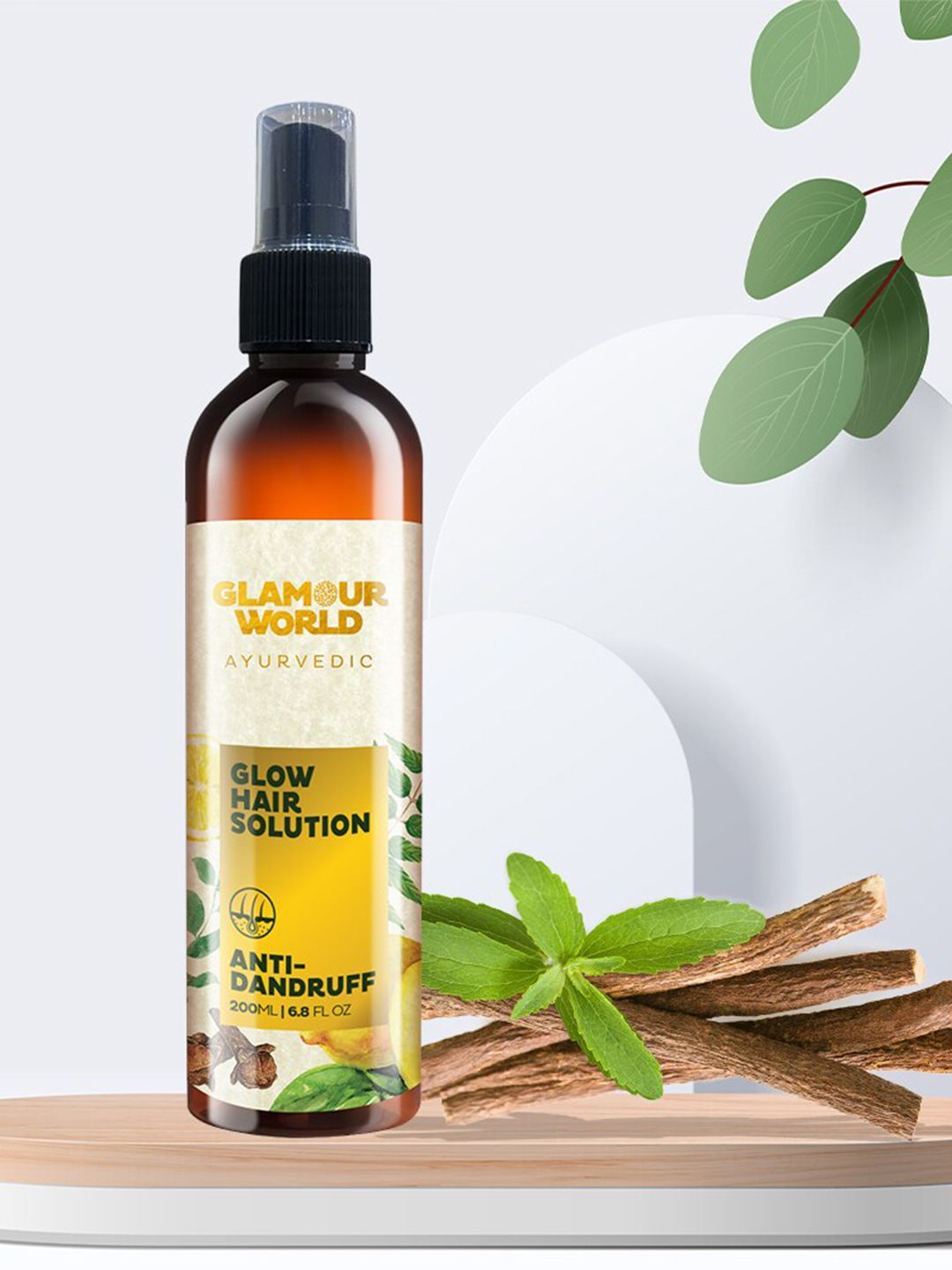 Glamour World Ayurvedic Glow Anti Dandruff Hair Solution 200ml
