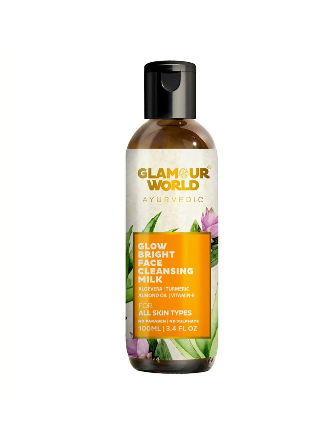 Glamour World Ayurvedic Glow Bright Face Cleansing Milk - 100ml