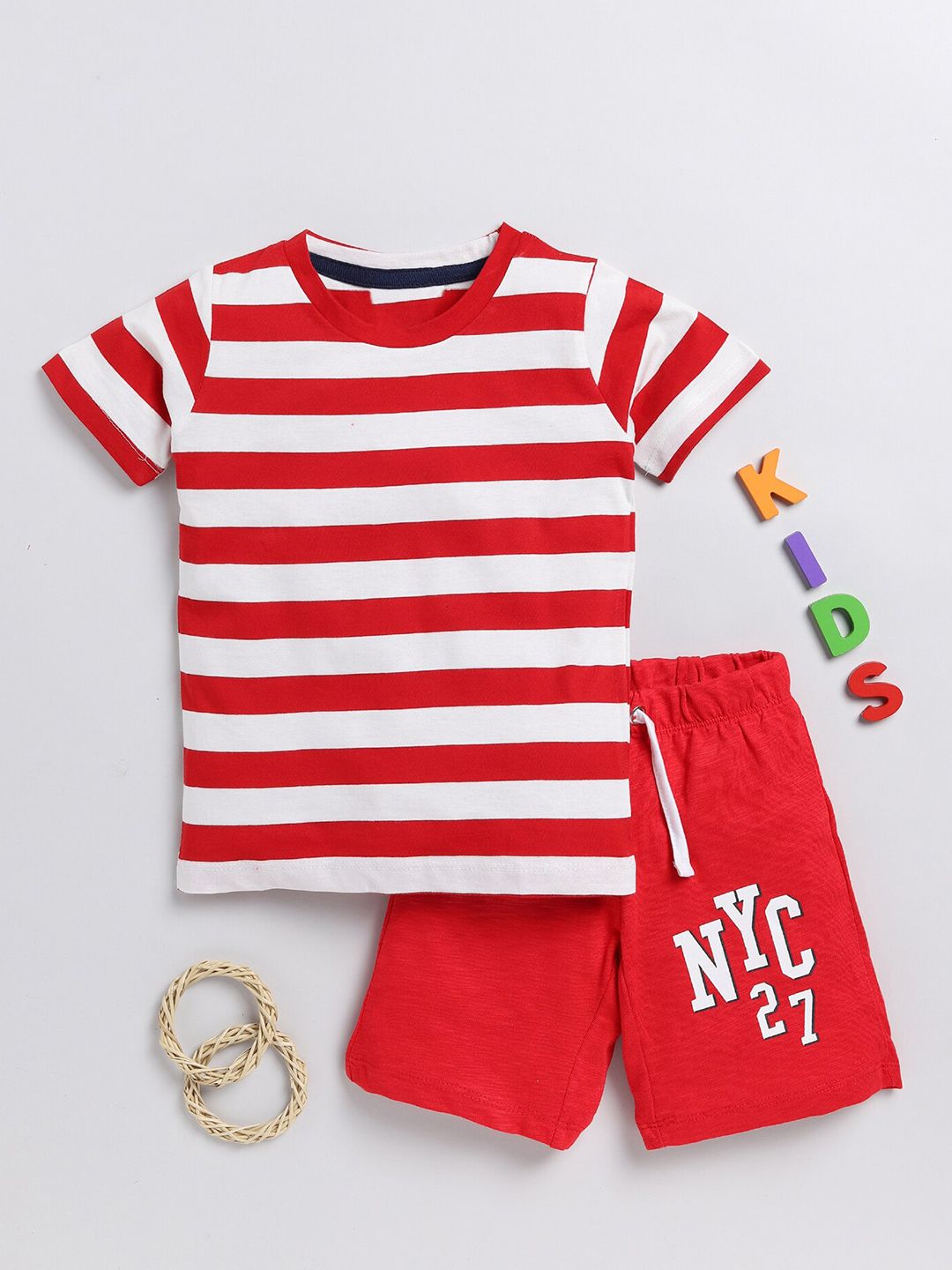 Buy YK Boys Printed Cotton T Shirt With Shorts -  - Apparel for Boys