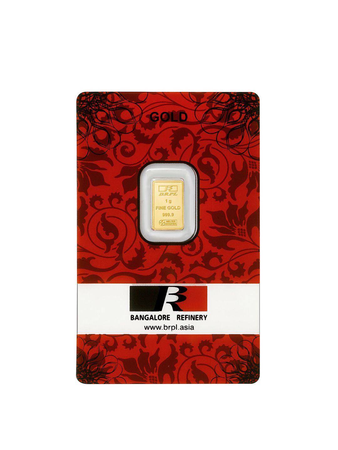 BANGALORE REFINERY 24KT 999.9 Purity Gold Bar-1 g