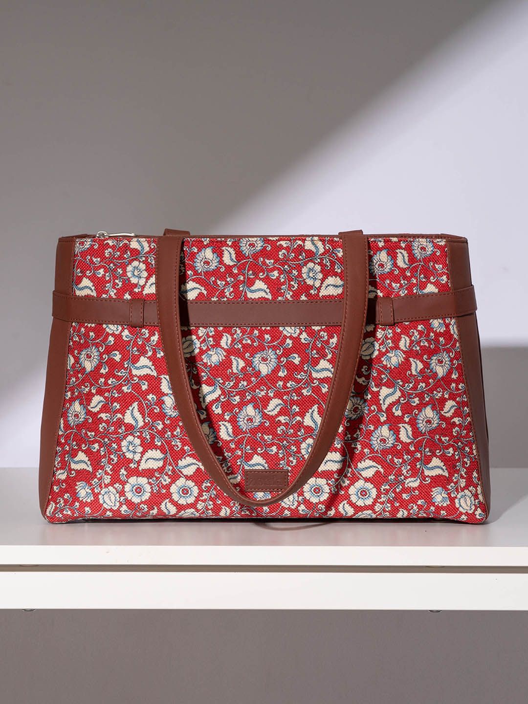 Buy ZOUK Chittoor Kalamkari Floral Printed Jute Water Resistant Oversized Shopper Tote Bag -  - Accessories for Women