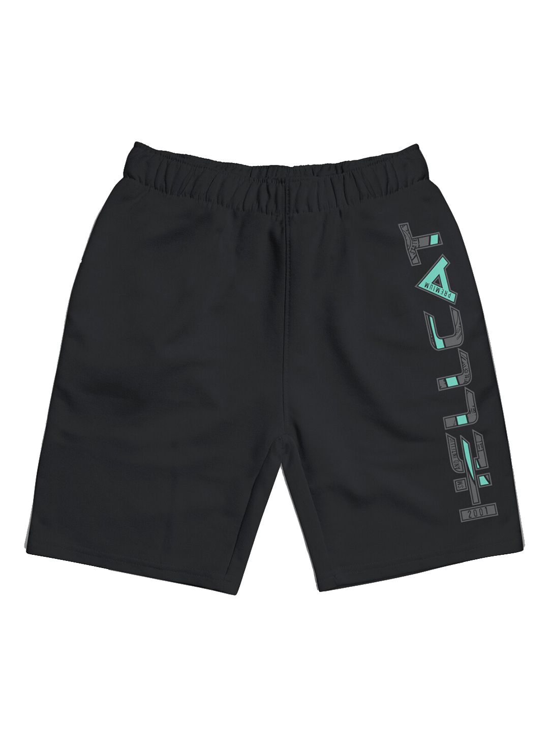 HELLCAT Girls Typographic Printed Mid-Rise Cotton Shorts