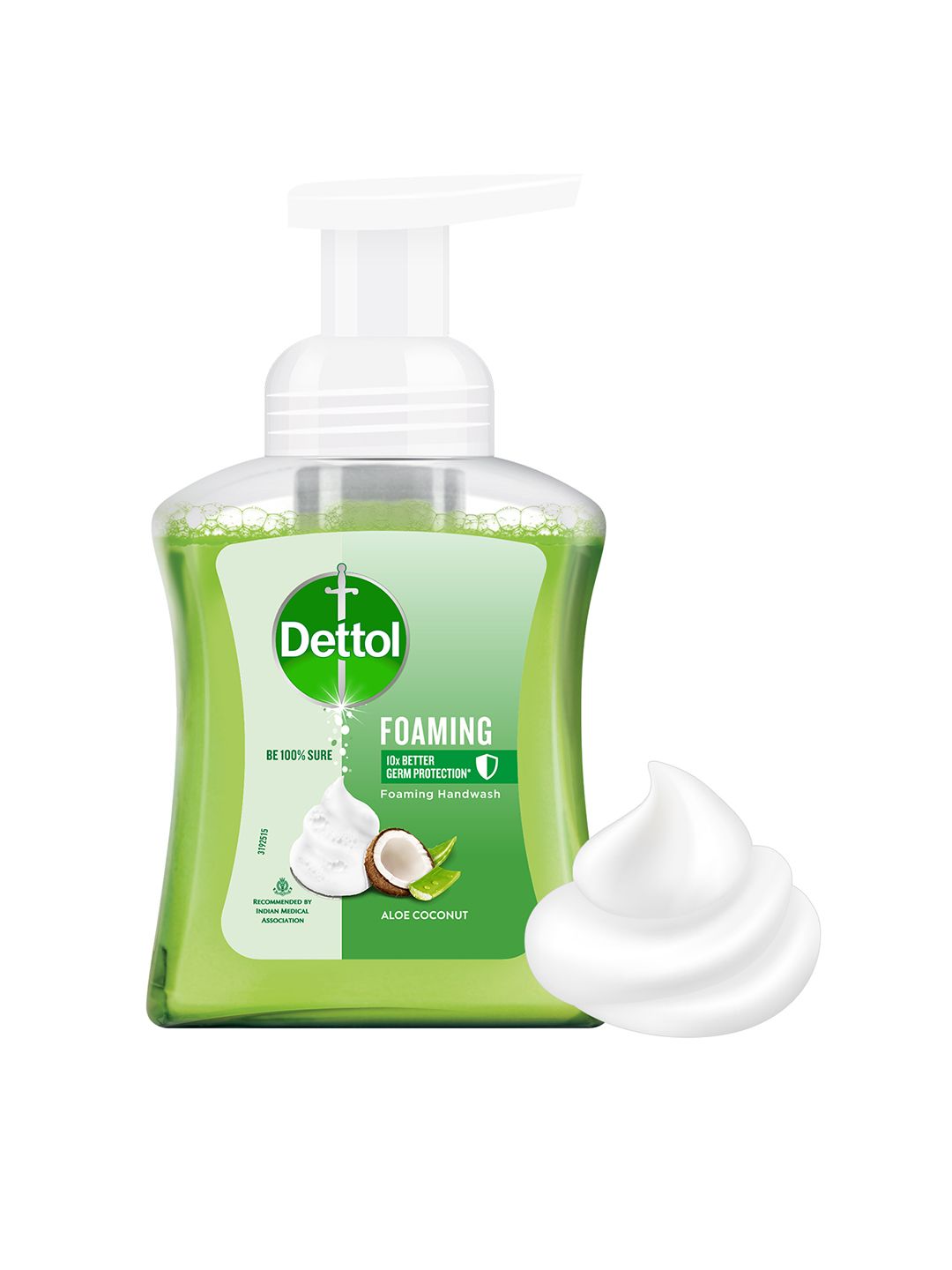 Dettol Aloe Coconut Foaming Hand Wash Pump - 250ml