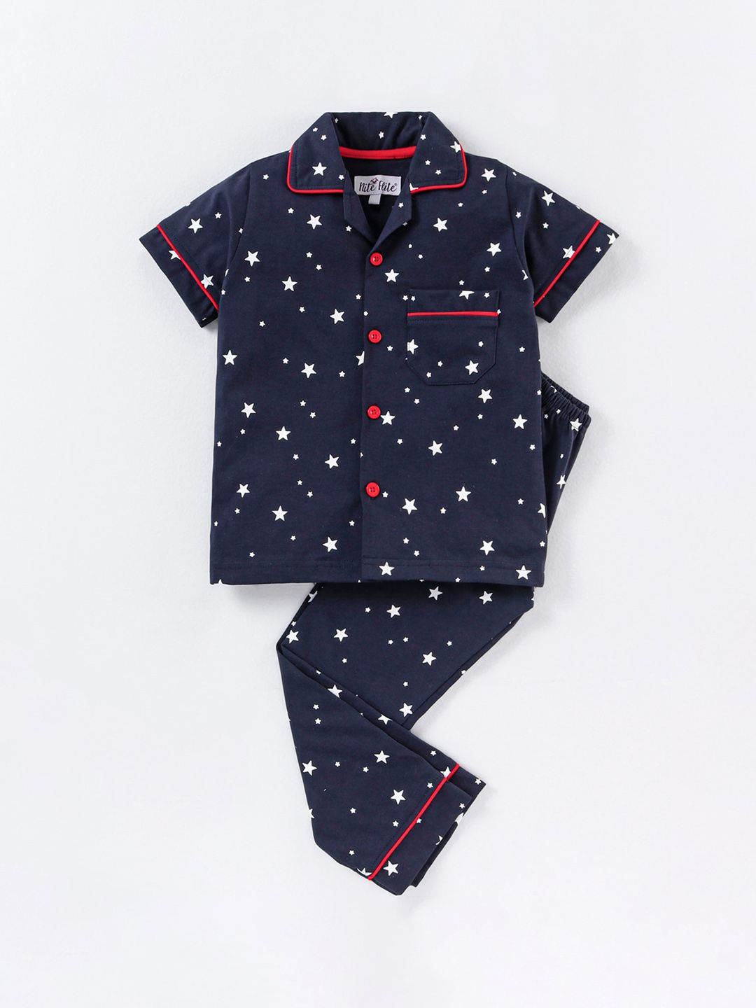 Nite Flite Boys Conversational Printed Pure Cotton Night Suit