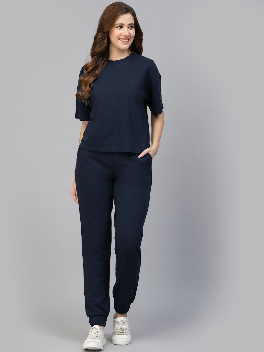 Strong And Brave Women Round Neck Regular Fit Sweatshirt and Joggers