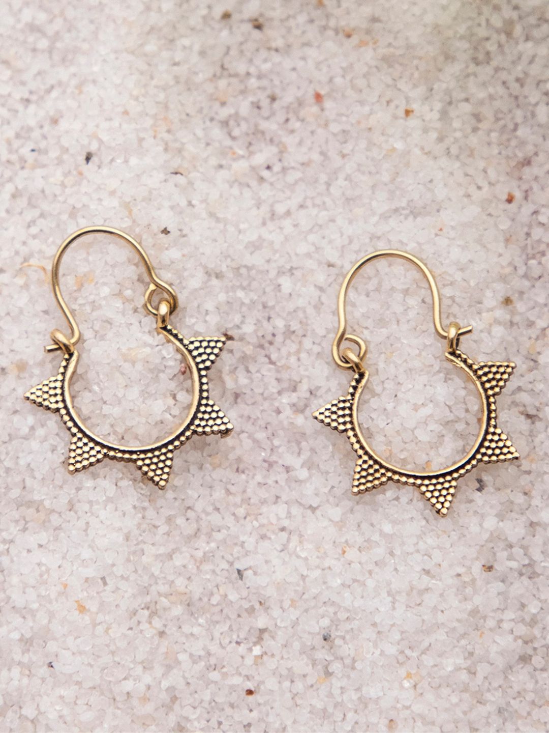 Studio One Love Gold-Plated Contemporary Hoop Earrings