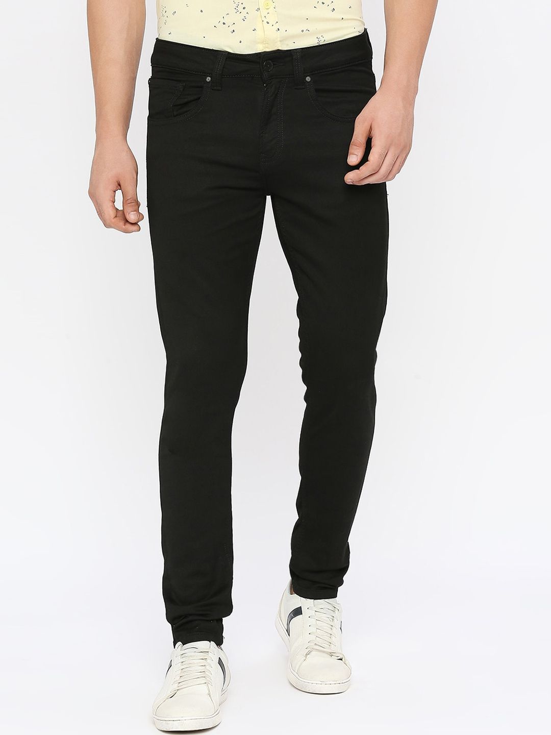 SPYKAR Men Super Skinny Fit Mid-Rise Stretchable Cotton Jeans
