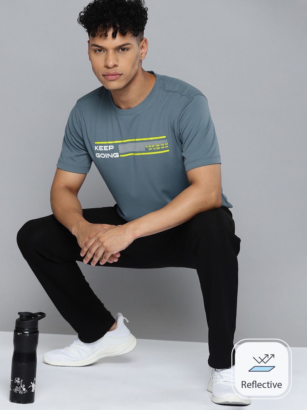 HRX by Hrithik Roshan Typography Printed Rapid-Dry Training T-shirt
